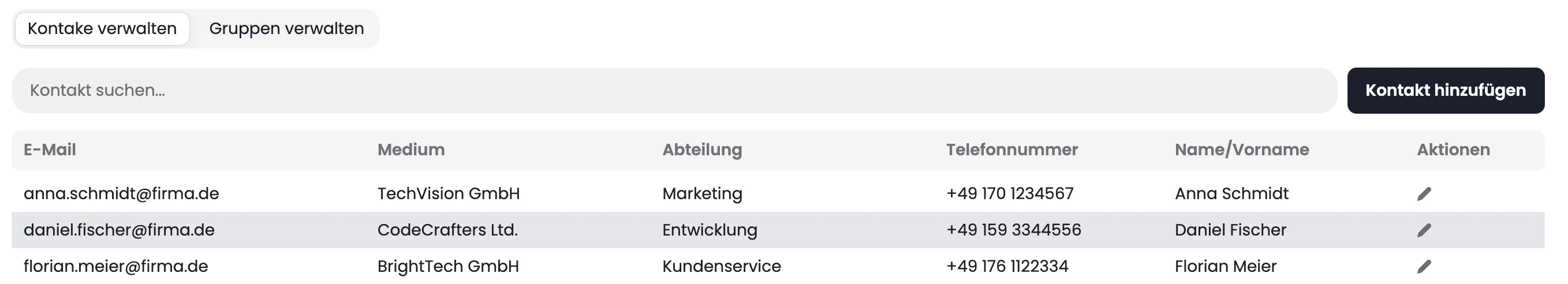 Contacts Add-On